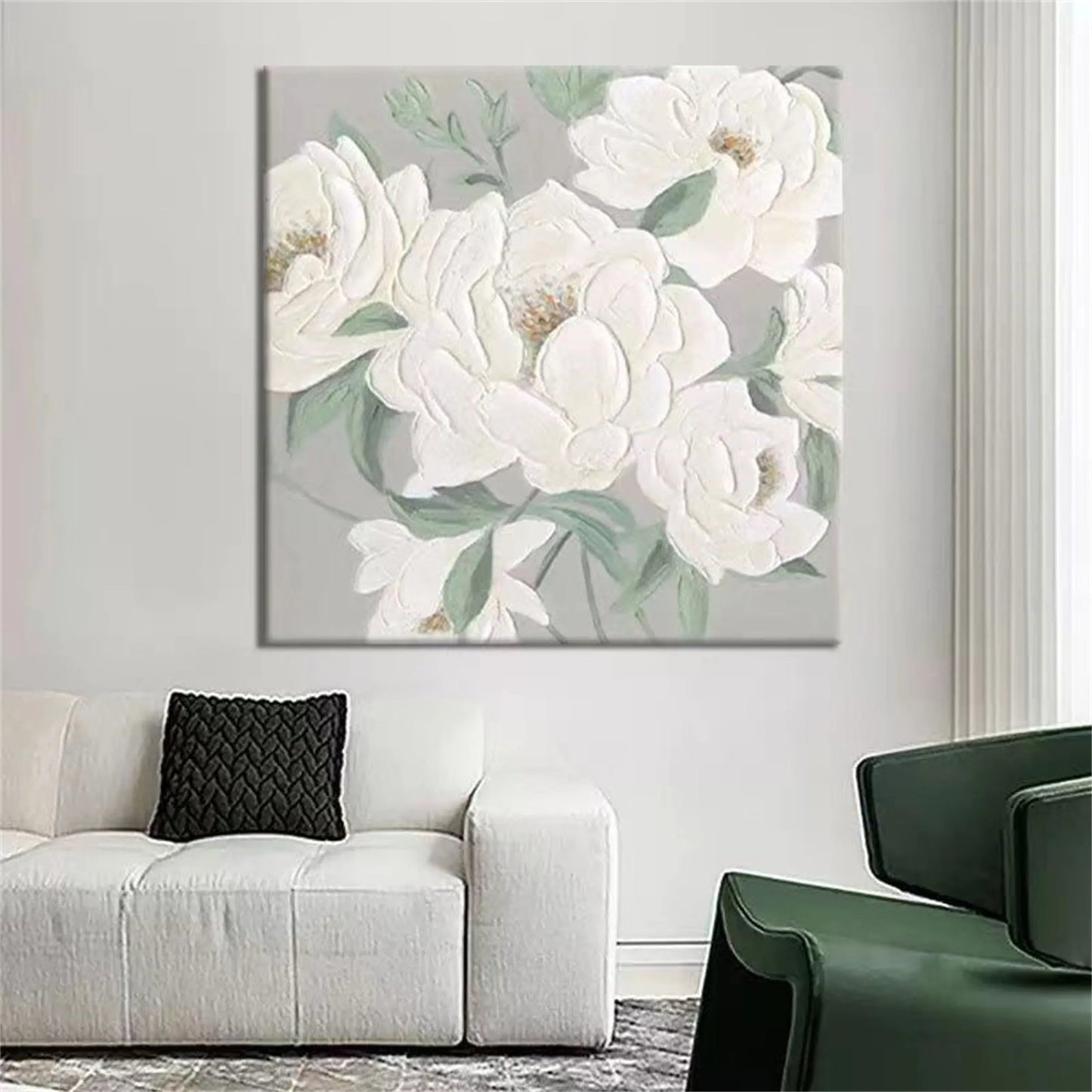 Soft Ivory Bloom Floral Painting