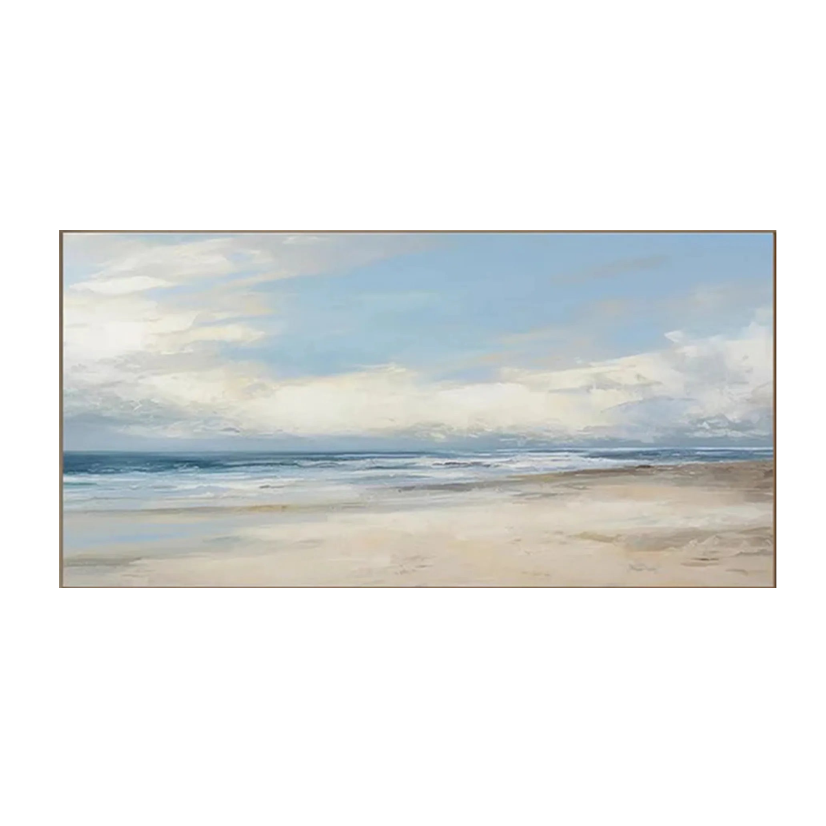 Azure Crest-Blue Ocean Wave Painting