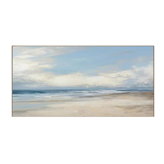 Azure Crest-Blue Ocean Wave Painting