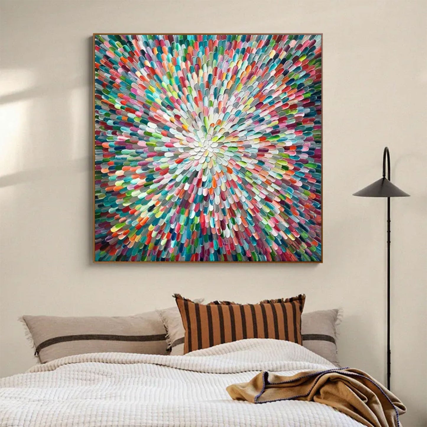 Radiant Burst Color Abstract Painting