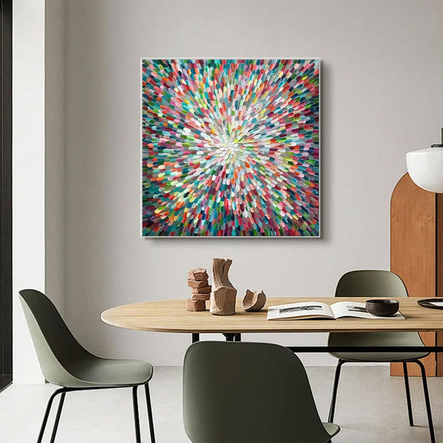 Radiant Burst Color Abstract Painting