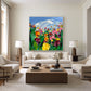 Sky Meadow Tulip Texture Painting