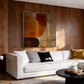 Amber Geometric Abstract Painting