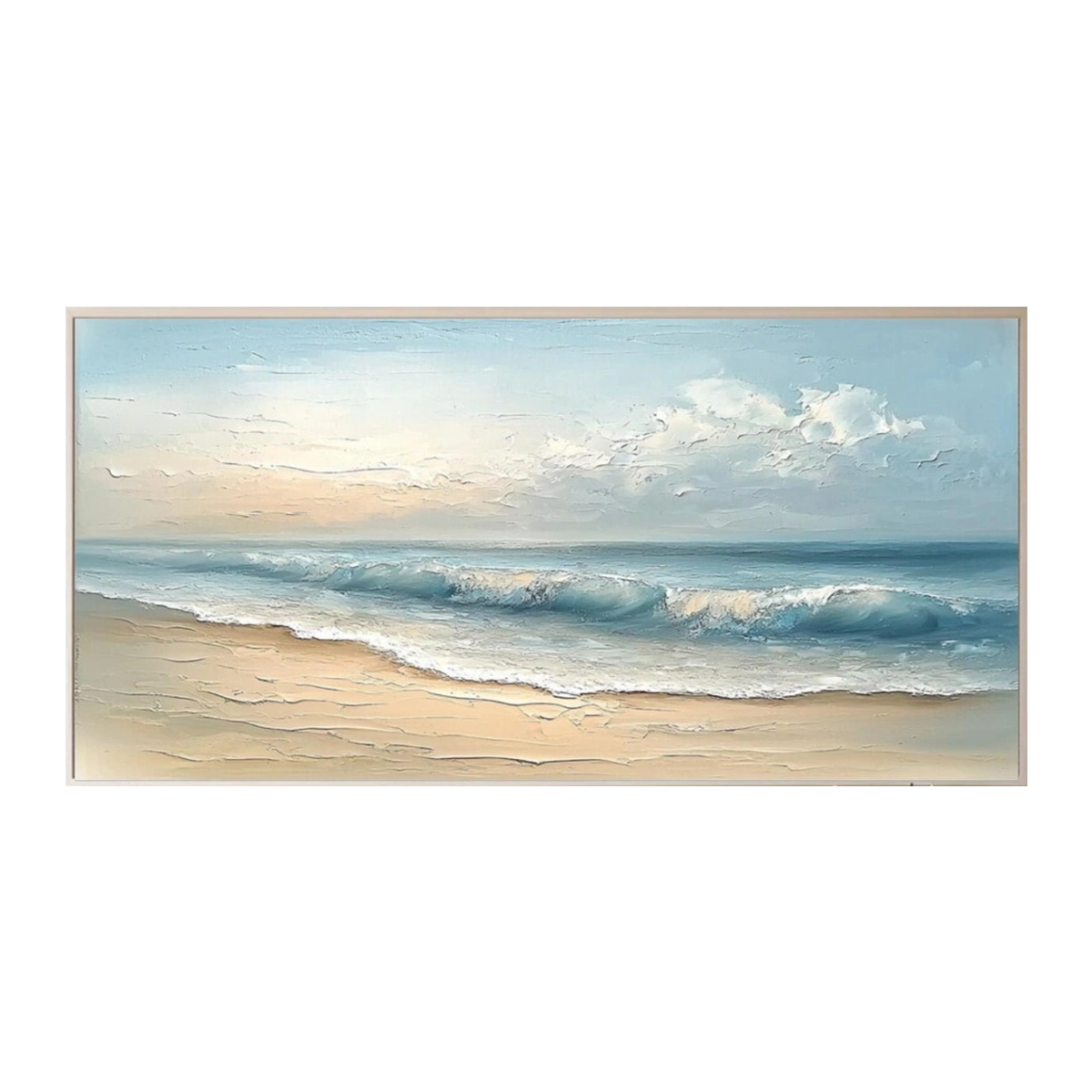 Golden Horizon-Beach Seascape Painting