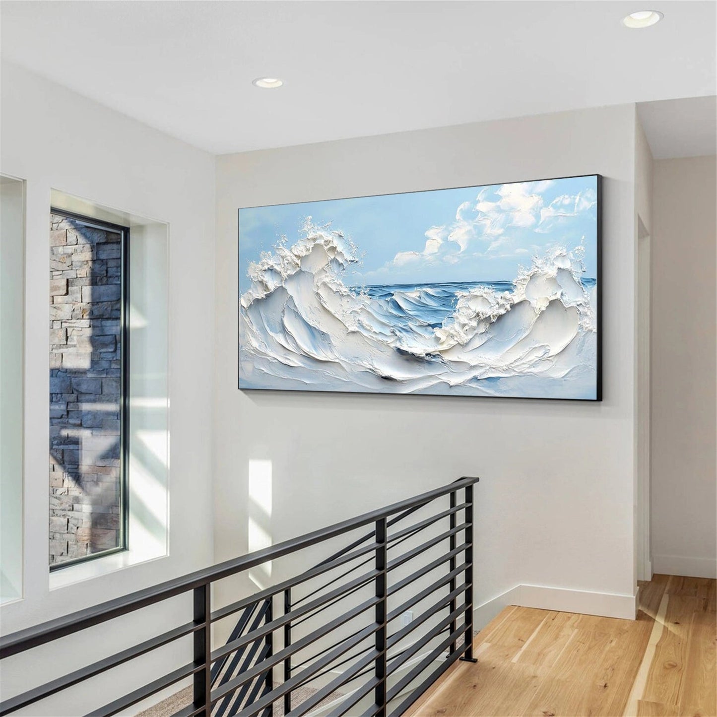 Ocean Impact-3D Textured Wave Painting