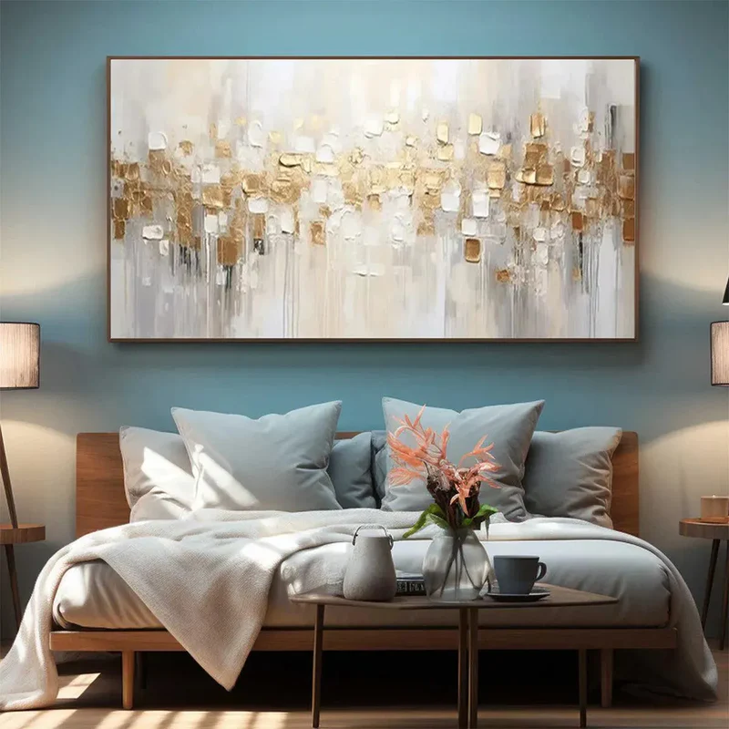 Golden Mirage Abstract Painting