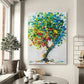 Verdant Mosaic Tree Abstract Painting