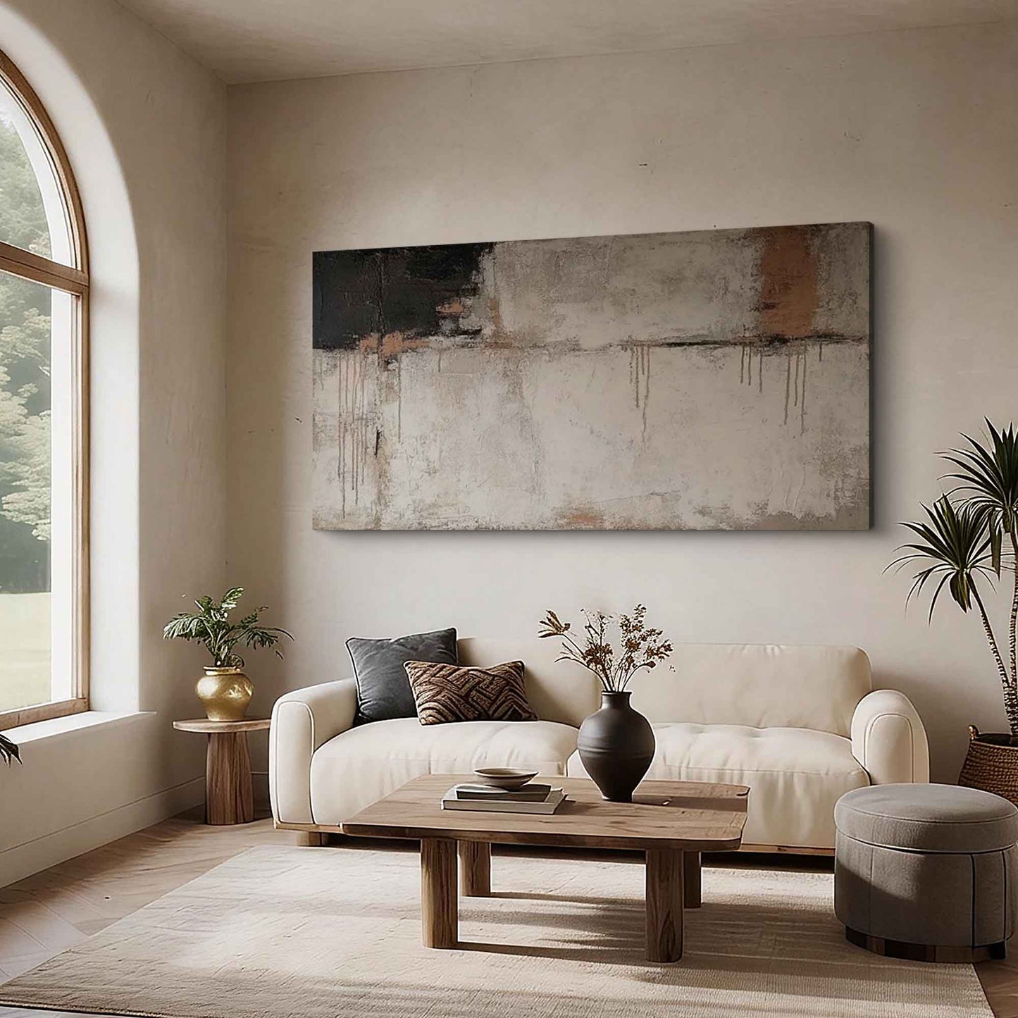Earthy Neutral Abstract Painting