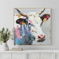Pastel Meadow Cow Painting