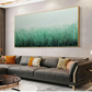 Emerald Mist Textured Grass Painting