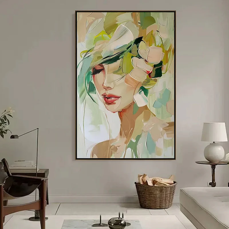 Whispered Muse Abstract Portrait Painting
