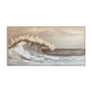 Golden Tide-Beige Ocean Wave Painting