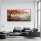 Autumn Ember Branch Abstract Painting