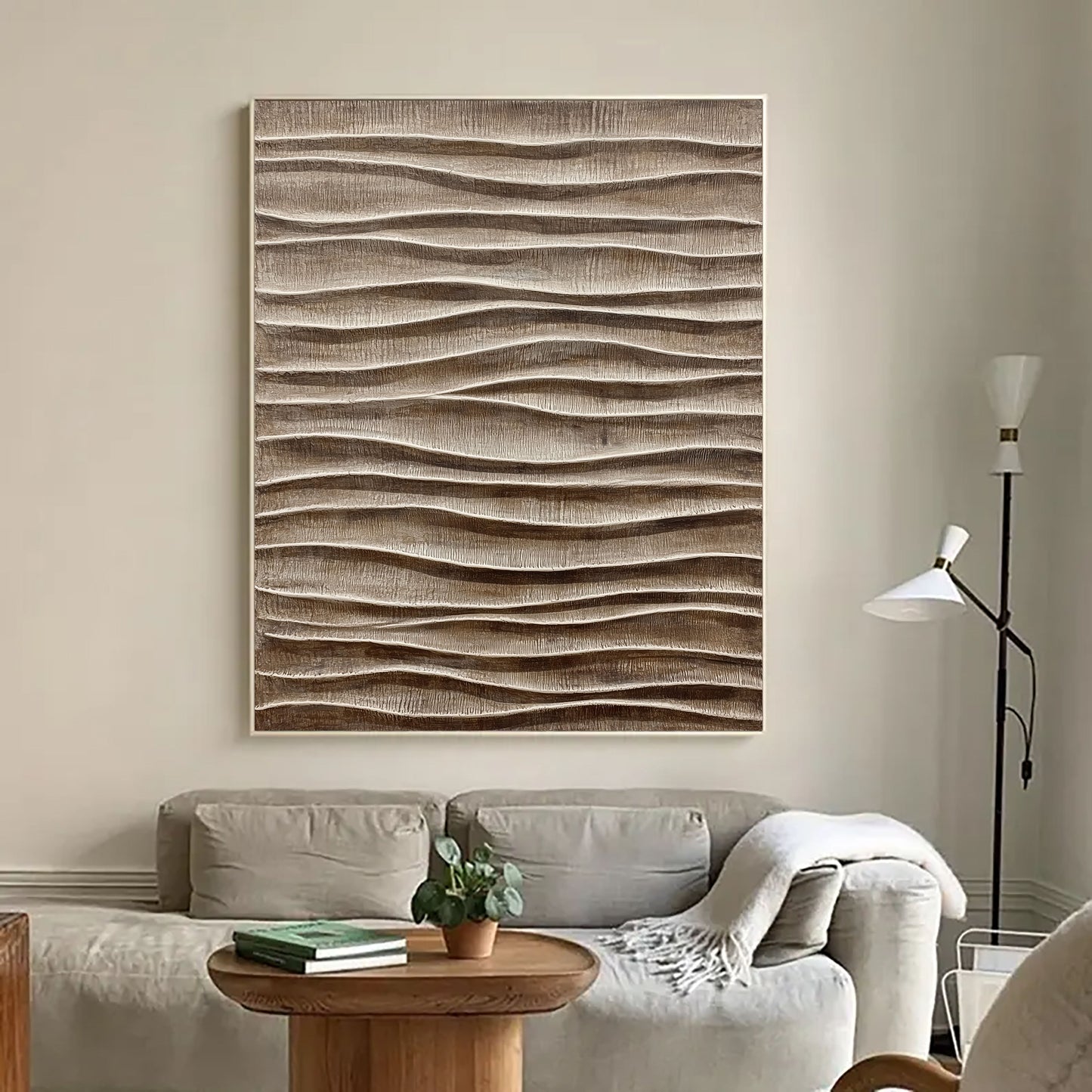 Textured Sand Wave – Neutral Abstract Wall Art