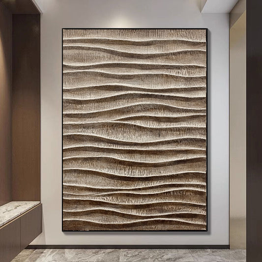 Textured Sand Wave – Neutral Abstract Wall Art