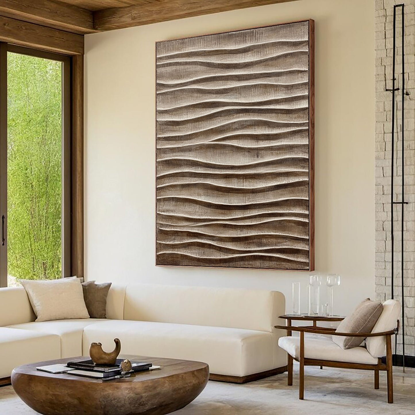 Textured Sand Wave – Neutral Abstract Wall Art
