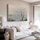 Whispering White Blossom Textured Painting