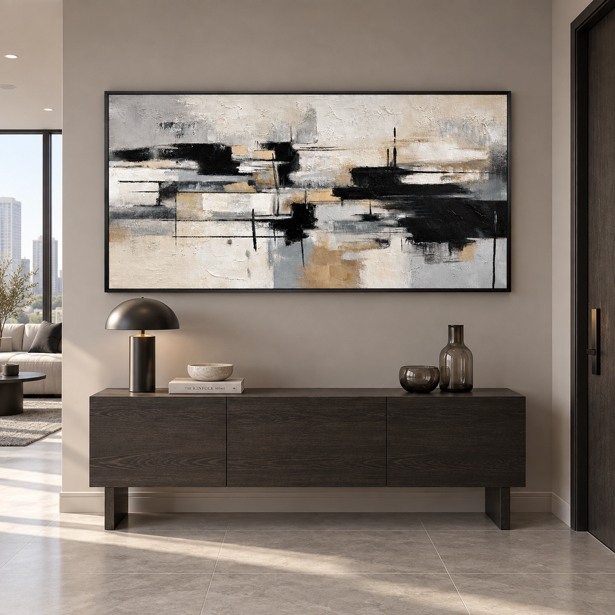 Silent Balance Neutral Abstract Painting