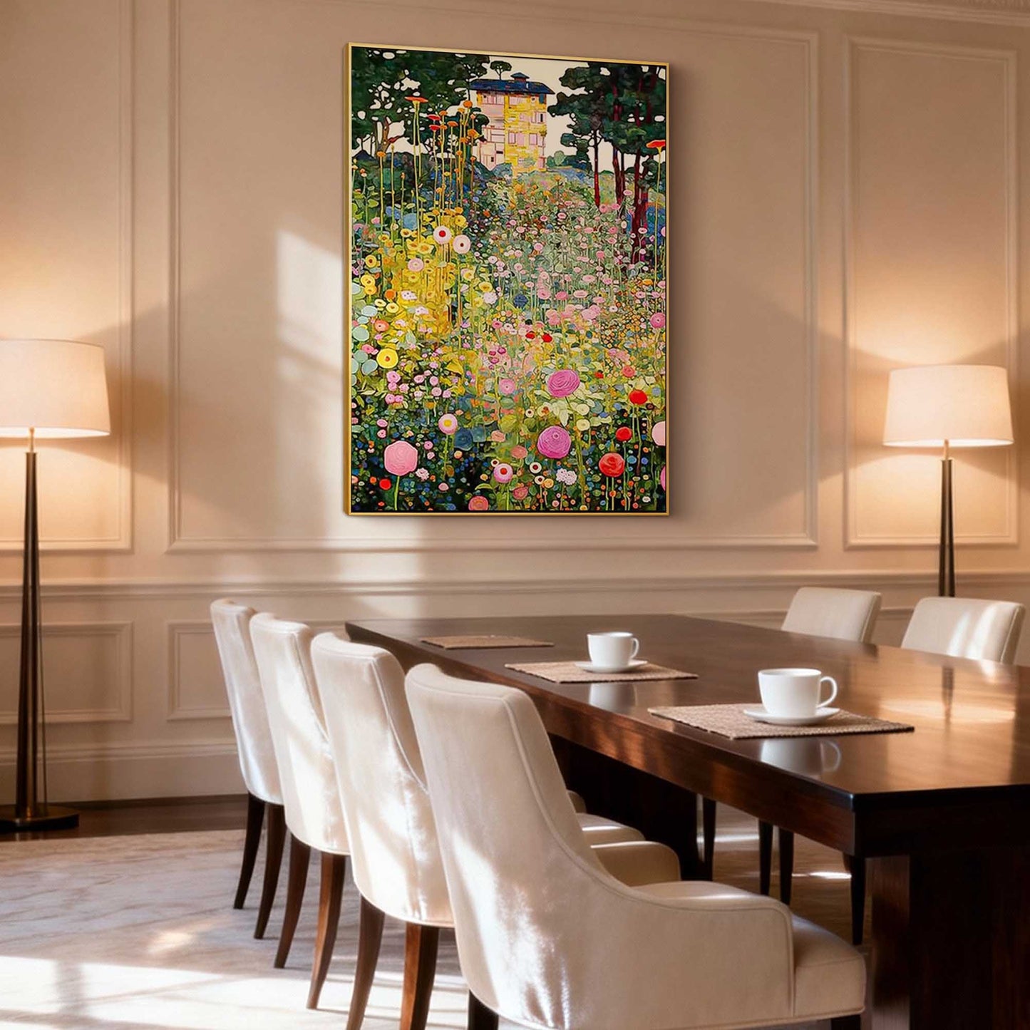 Enchanted Garden Klimt-Inspired Canvas Art