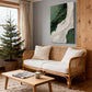 Emerald Coastline Wabi Sabi Canvas Art