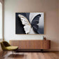 Dual Aura Butterfly – Black & White Textured Painting