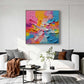 Rainbow Burst Textured Painting