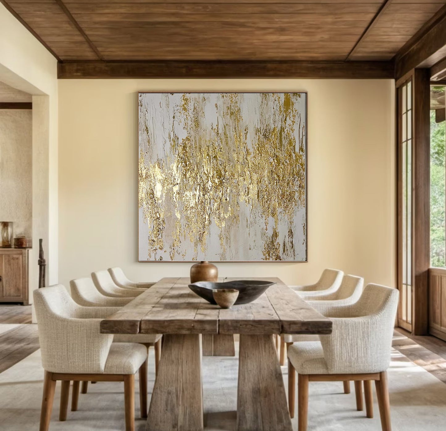 Gilded Silence Abstract Painting