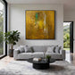 Golden Haze Abstract Painting