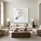Pure Majesty White Horse Textured Painting