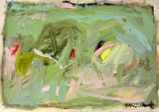 Sage Meadow-Green Abstract Painting