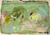 Sage Meadow-Green Abstract Painting