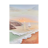 Sunset Coral-Sand Seascape Painting