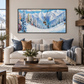 Winter Ski Resort Painting