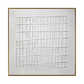 White Grid Textured Minimalist Painting