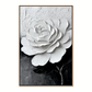 White 3D Textured Flower Painting #ART18