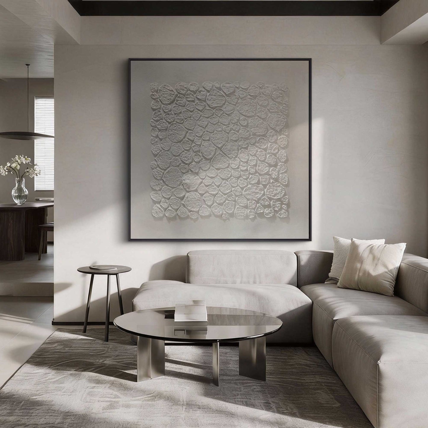 Pebble Textured Minimalist Painting