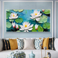 White Lotus Textured Painting