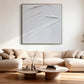 Pure White Swirl Impasto Painting