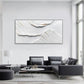 Ivory Ridge White Textured Abstract Painting