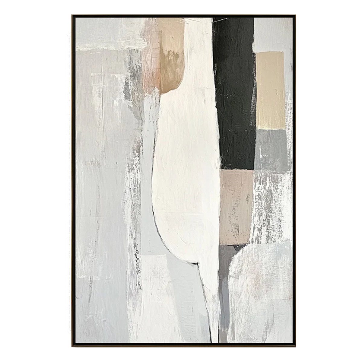 Soft Geometry Abstract Painting