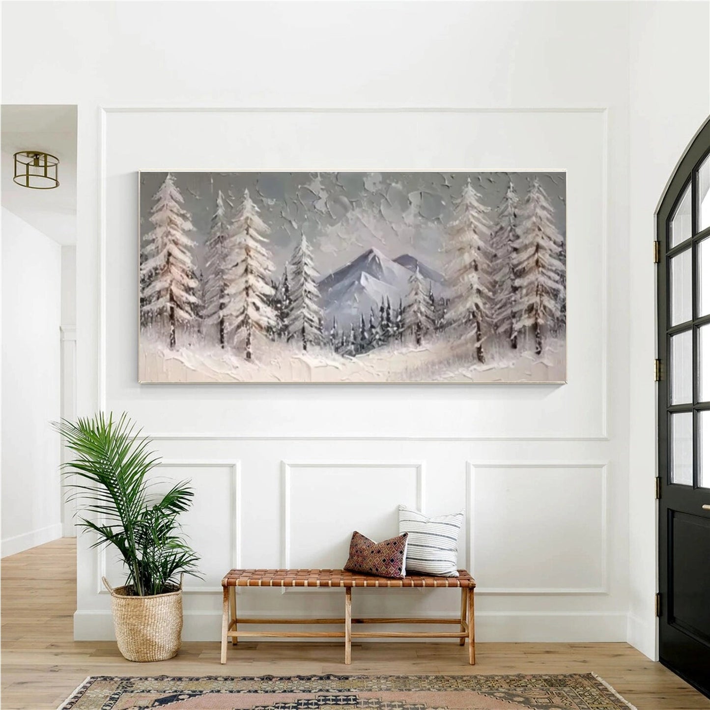 Winter Crest Snowy Forest Painting