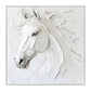 Pure Majesty White Horse Textured Painting