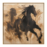 Gallop Spirit Black Horse Painting
