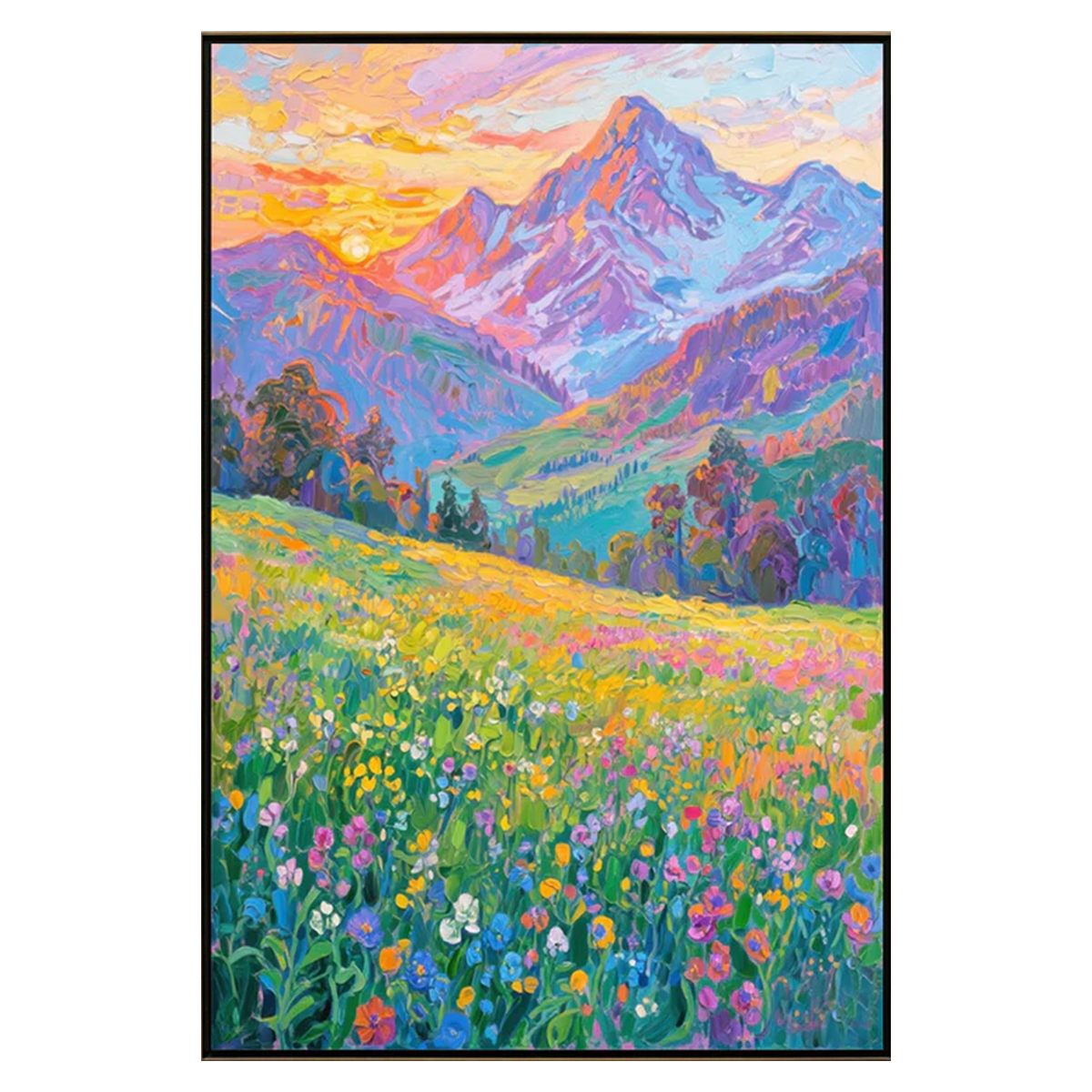 Radiant Peaks Landscape Painting