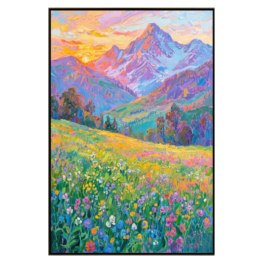 Radiant Peaks Landscape Painting