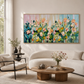 Blush Meadow Floral Impasto Oil Painting