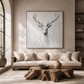 Silent Grace Deer Textured Painting #AR013