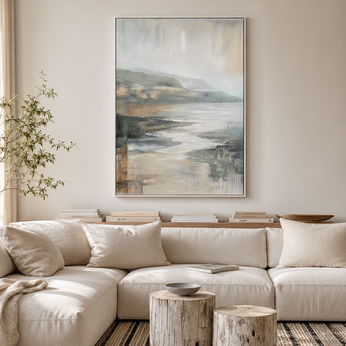 Whispers of the Bay Mist Landscape Painting