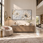 White Floral Textured Painting