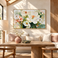 Ivory Bloom Textured Floral Oil Painting